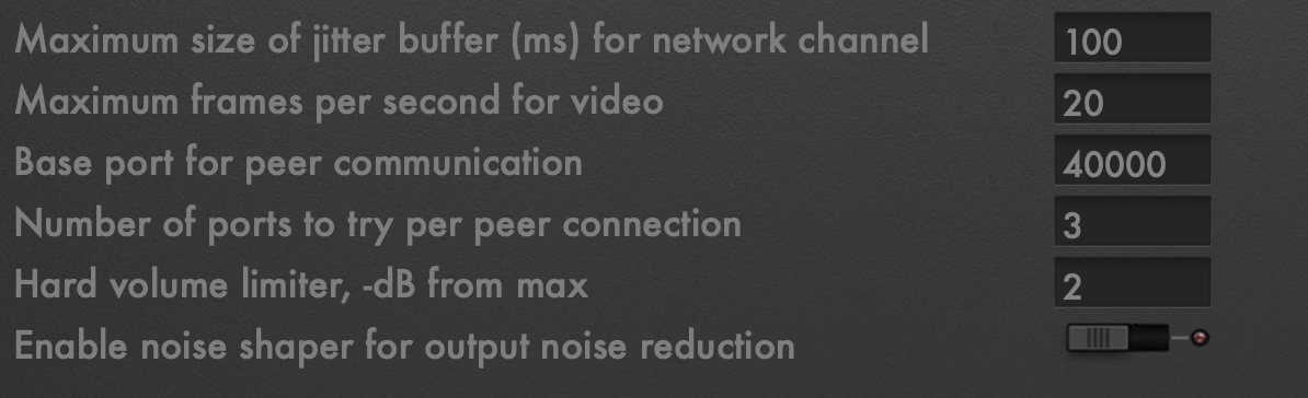 Solocontutti advanced preferences